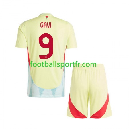 Tenue Espagne Gavi 9 Enfant Exterieur UEFA Euro 2024 Maillot de Foot